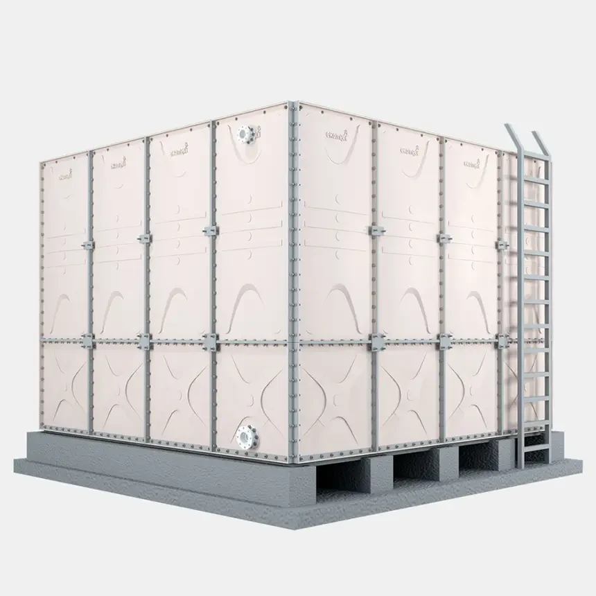GRP sectional water storage tank